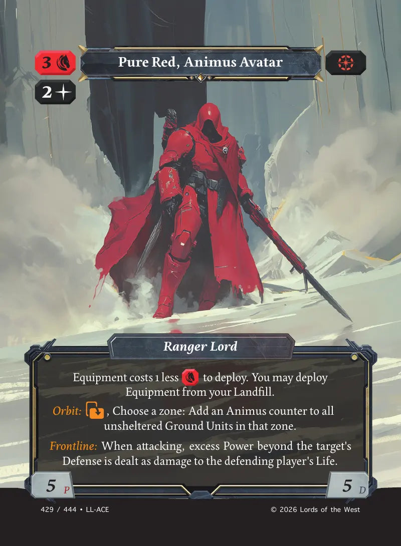 Pure Red, Animus Avatar card